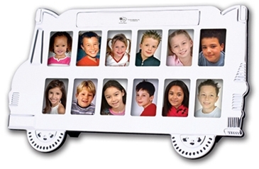 Aluminum School Bus Photo Frame