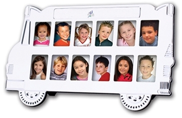 Aluminum School Bus Photo Frame