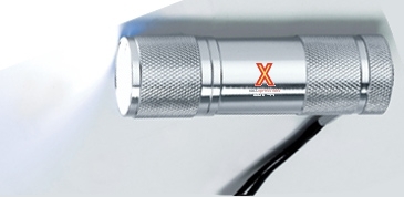 Super Bright 9 LED Blue Aluminum Torch