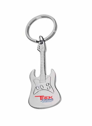 Metal Guitar Shape Keychain