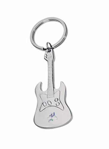 Metal Guitar Shape Keychain