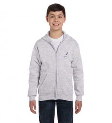 Hanes Youth EcoSmart® Full-Zip Hooded Sweatshirt