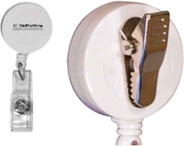 Round Badge Holder W/Alligator Clip