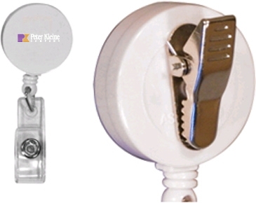 Round Badge Holder W/Alligator Clip