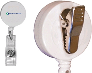 Round Badge Holder W/Alligator Clip