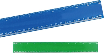 12" Beveled Plastic Ruler