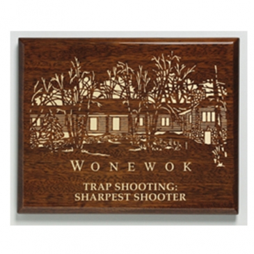 Aberdeen Walnut Laser Plaque 9" x 12"