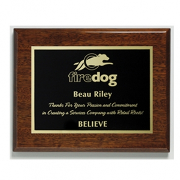 Aberdeen Walnut Plaque 9" x 12" with Lasered Plate