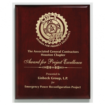 Aberdeen Rosewood Laser Plaque 9" x 12"