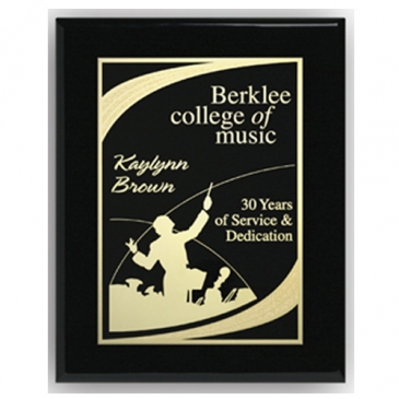 Aberdeen Black Plaque 7" x 9" with Lasered Plate