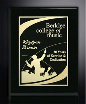 Aberdeen Black Plaque 8" x 10" with Lasered Plate