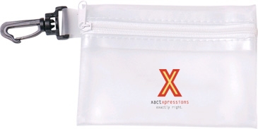 Zippered Pouch with Hook Clip
