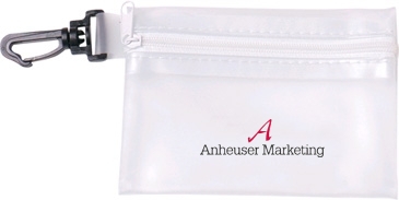 Zippered Pouch with Hook Clip