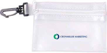 Zippered Pouch with Hook Clip