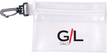 Zippered Pouch with Hook Clip