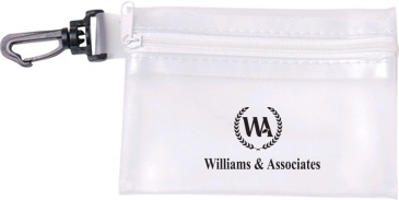 Zippered Pouch with Hook Clip