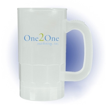 14 oz. Nite-Glow Beer Stein (1 Side), Full Color Digital