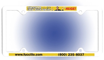 Thin Panel License Plate Frame, Full Color Digital
