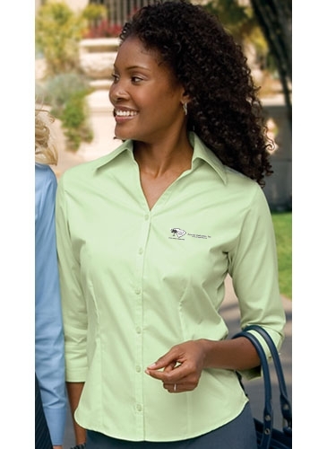 Ladies 3/4 Sleeve Open Neck Blouse