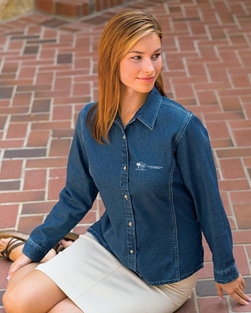 Ladies' Long Sleeve Denim Shirt