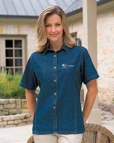Ladies' Short Sleeve Denim Shirt