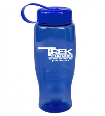 Poly-Pure -27oz. Transparent Bottle -Tethered Lid