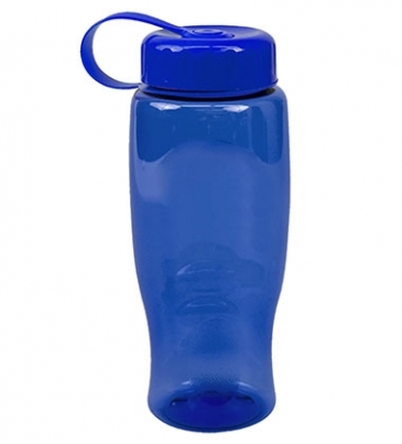Poly-Pure -27oz. Transparent Bottle -Tethered Lid