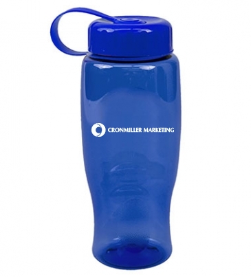 Poly-Pure -27oz. Transparent Bottle -Tethered Lid