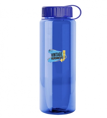 The Guzzler - 32 oz. Trans. Bottle-Tethered Lid