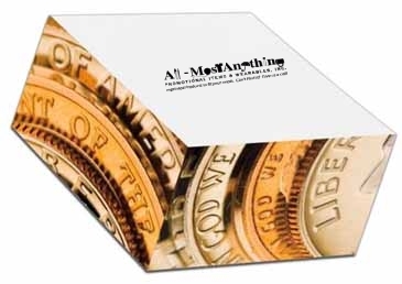 4" X 4" Adhesive Notepad - Large Half Cube