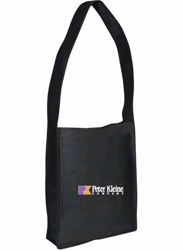 Non-Woven Messenger Tote Bag With Hook And Loop Closure