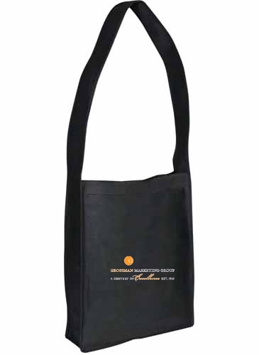 Non-Woven Messenger Tote Bag With Hook And Loop Closure