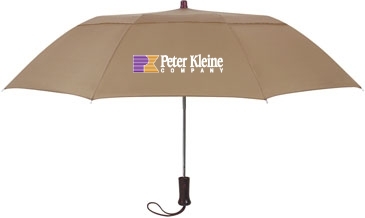 44" Arc Telescopic Folding Wood Handle Umbrella