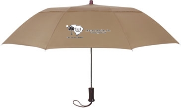 44" Arc Telescopic Folding Wood Handle Umbrella
