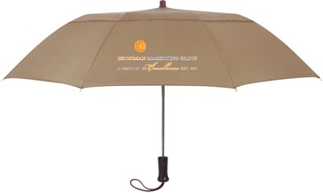 44" Arc Telescopic Folding Wood Handle Umbrella