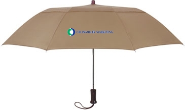44" Arc Telescopic Folding Wood Handle Umbrella
