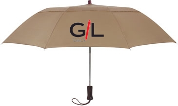 44" Arc Telescopic Folding Wood Handle Umbrella