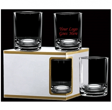 14 oz. Premium Set of 4 DOF Glasses - Deep Etch