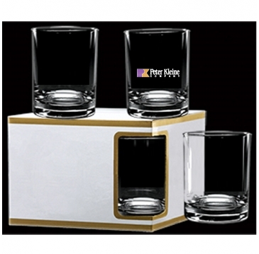 14 oz. Premium Set of 4 DOF Glasses - Deep Etch