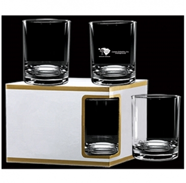 14 oz. Premium Set of 4 DOF Glasses - Deep Etch