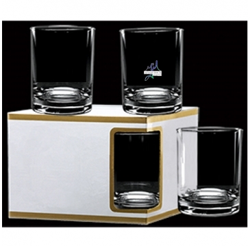 14 oz. Premium Set of 4 DOF Glasses - Deep Etch
