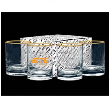 14 oz. Thank You Set of 4 DOF Glasses - Etch