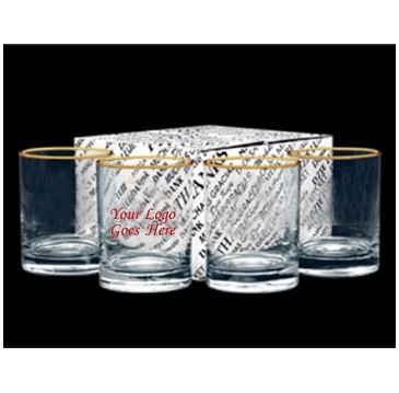 14 oz. Thank You Set of 4 DOF Glasses - Etch