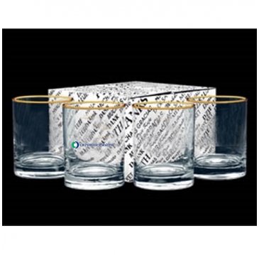 14 oz. Thank You Set of 4 DOF Glasses - Etch