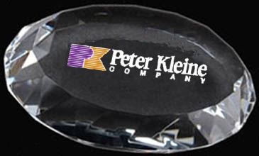 Faceted Oval Paperweight