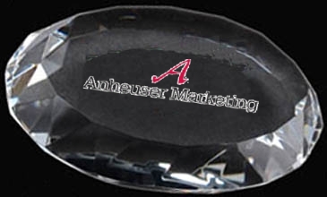 Faceted Oval Paperweight