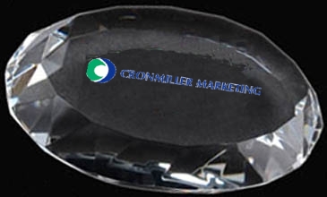 Faceted Oval Paperweight