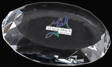 Faceted Oval Paperweight