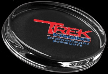 Oval Paperweight - Deep Etched