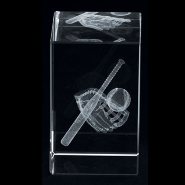 3D Crystal Baseball Block